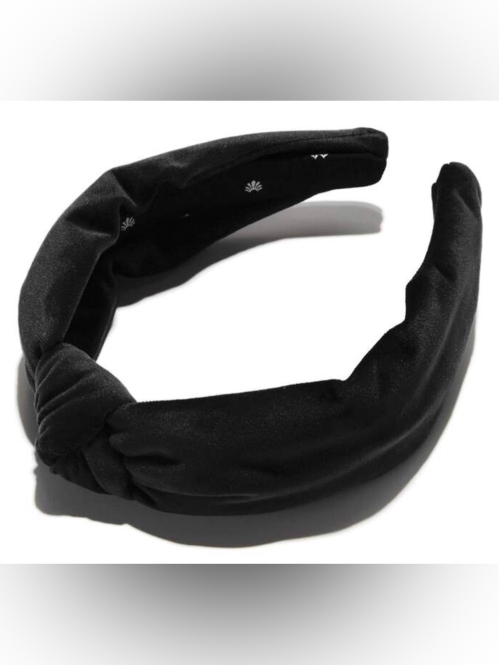 Lele Sadoughi Padded Knotted Velvet Headband, in Jet Black